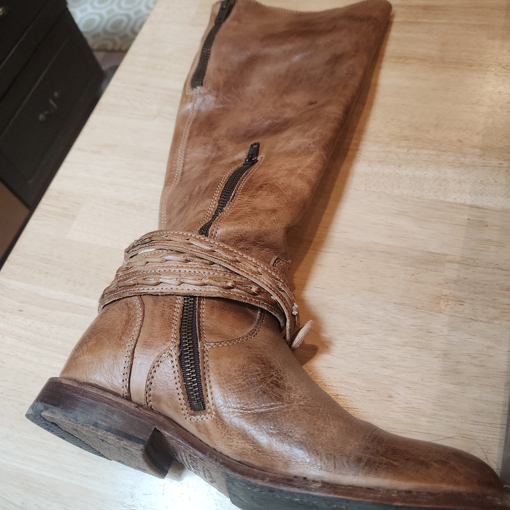 Bed|Stu Women's Eva Brown Leather Boots - Picture 10 of 11